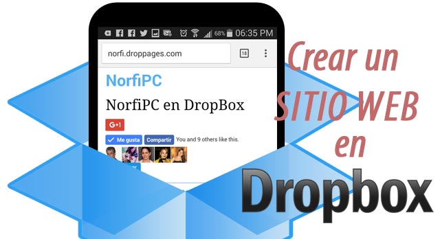 Crear un sitio web en DropPages, alojando los archivos en DropBox