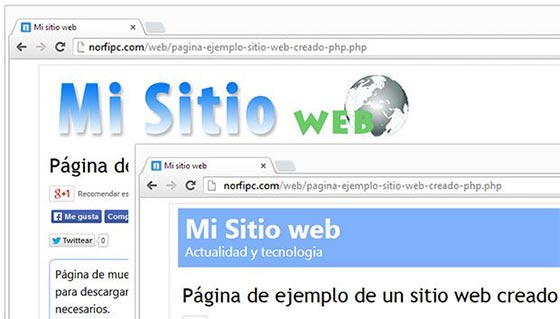 Diferencias de una página web usando el logotipo con una imagen o solo texto