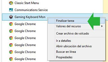 Detener un proceso en el Administrador de tareas de Windows 8