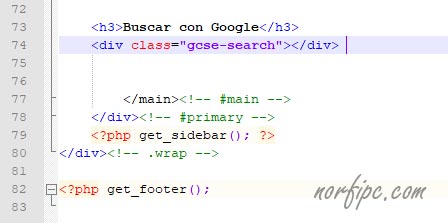 Código para insertar el cuadro de buscar con Google, en la plantilla single.php de WordPress